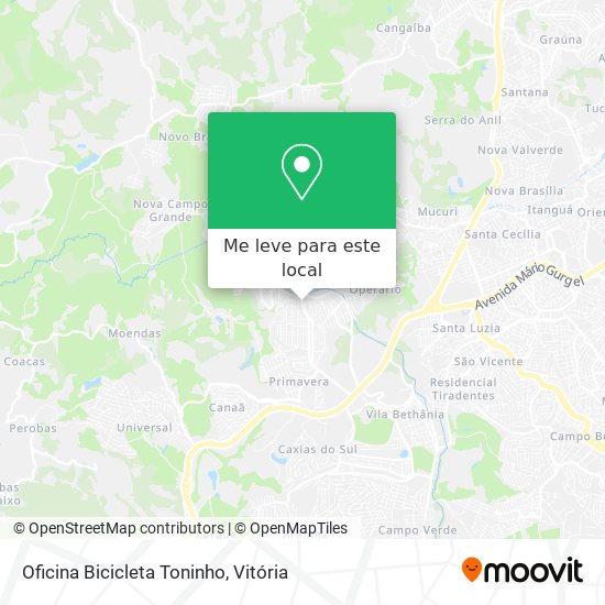 Oficina Bicicleta Toninho mapa