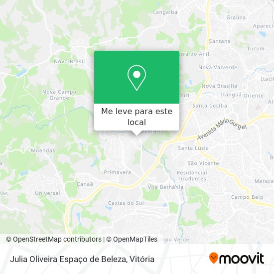 Julia Oliveira Espaço de Beleza mapa