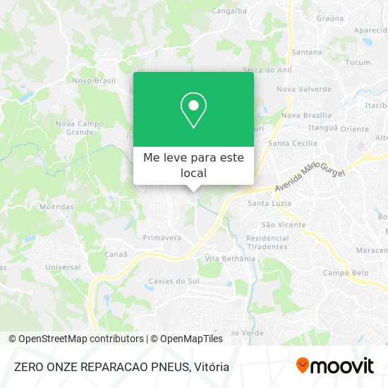 ZERO ONZE REPARACAO PNEUS mapa