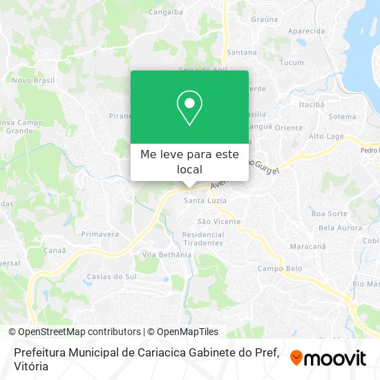 Prefeitura Municipal de Cariacica Gabinete do Pref mapa