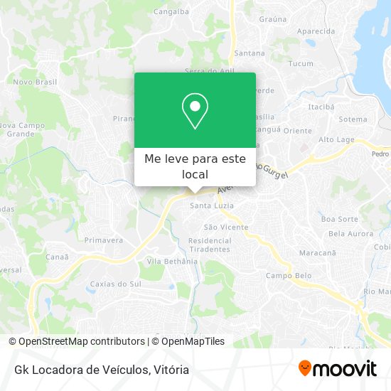 Gk Locadora de Veículos mapa
