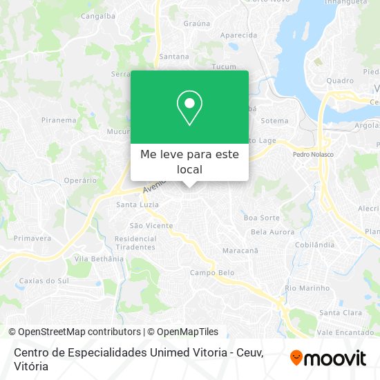Centro de Especialidades Unimed Vitoria - Ceuv mapa