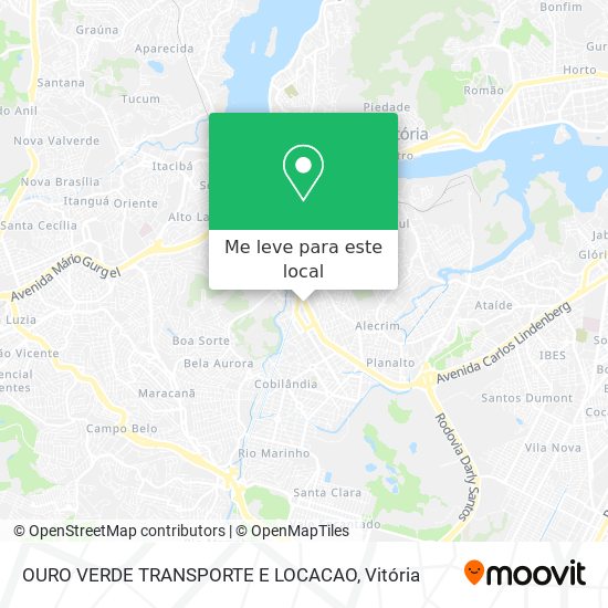 OURO VERDE TRANSPORTE E LOCACAO mapa