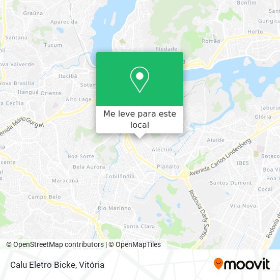 Calu Eletro Bicke mapa