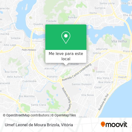 Umef Leonel de Moura Brizola mapa