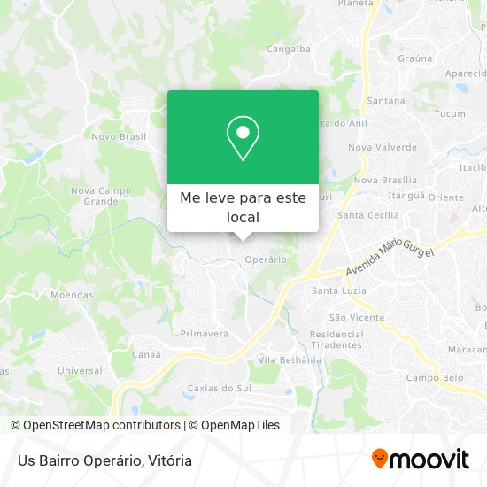 Us Bairro Operário mapa