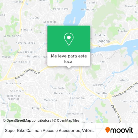 Super Bike Caliman Pecas e Acessorios mapa