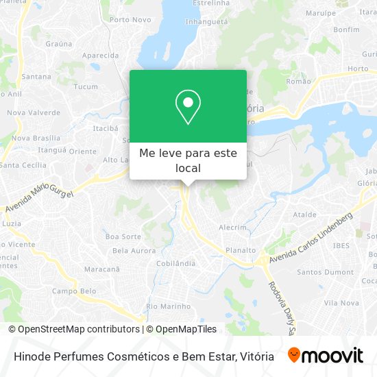 Hinode Perfumes Cosméticos e Bem Estar mapa