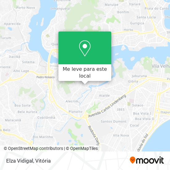 Elza Vidigal mapa