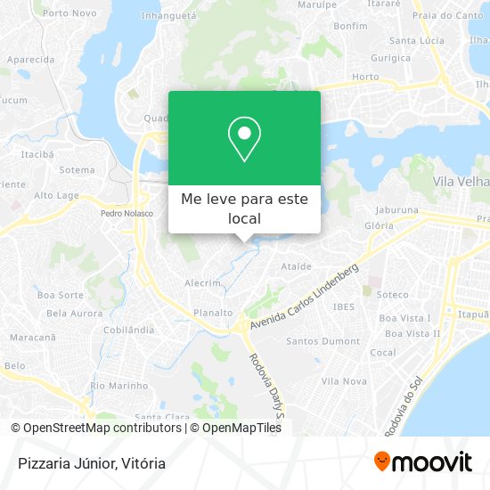 Pizzaria Júnior mapa