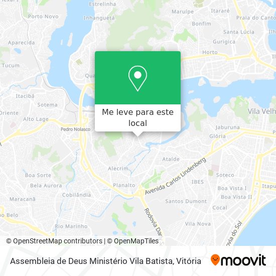 Assembleia de Deus Ministério Vila Batista mapa