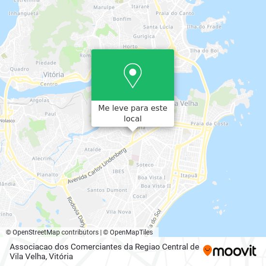 Associacao dos Comerciantes da Regiao Central de Vila Velha mapa