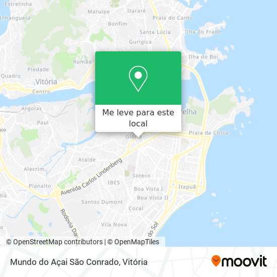 Mundo do Açai São Conrado mapa