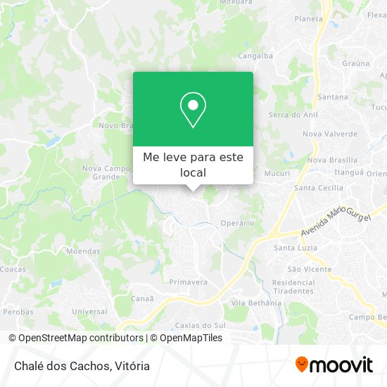 Chalé dos Cachos mapa
