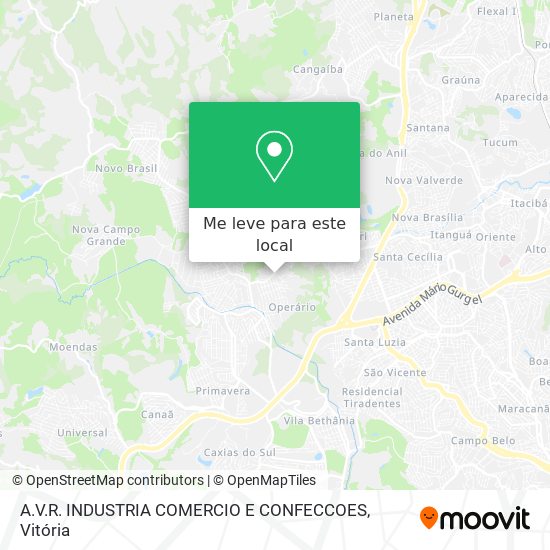 A.V.R. INDUSTRIA COMERCIO E CONFECCOES mapa