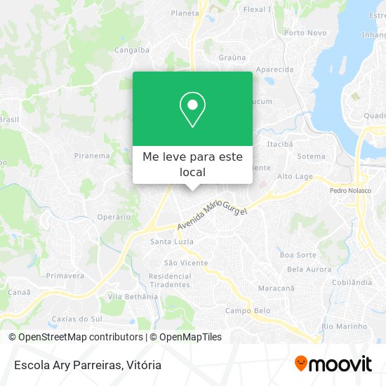 Escola Ary Parreiras mapa