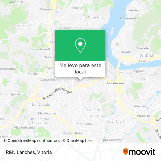 R&N Lanches mapa