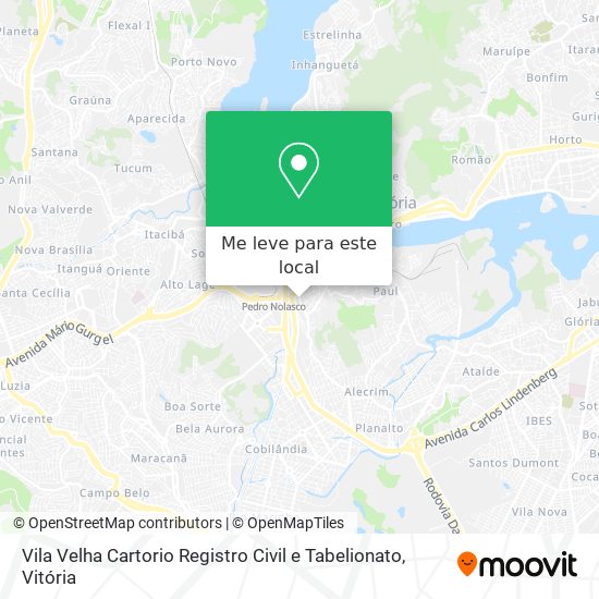 Vila Velha Cartorio Registro Civil e Tabelionato mapa