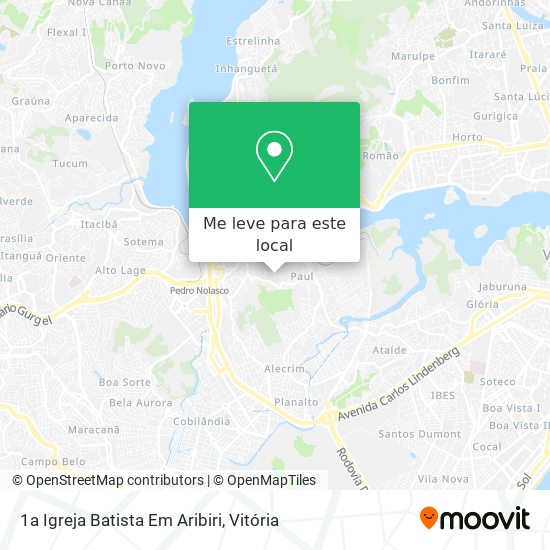 1a Igreja Batista Em Aribiri mapa