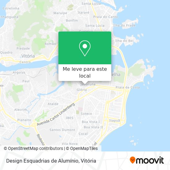 Design Esquadrias de Alumínio mapa