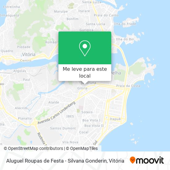 Aluguel Roupas de Festa - Silvana Gonderin mapa