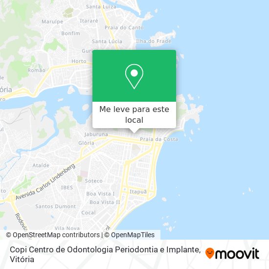 Copi Centro de Odontologia Periodontia e Implante mapa
