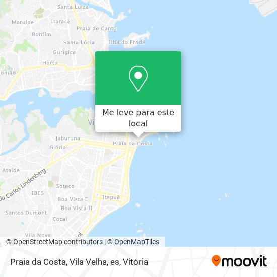 Praia da Costa, Vila Velha, es mapa