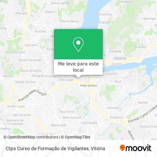 Ctps Curso de Formação de Vigilantes mapa