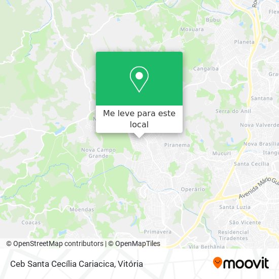 Ceb Santa Cecília Cariacica mapa