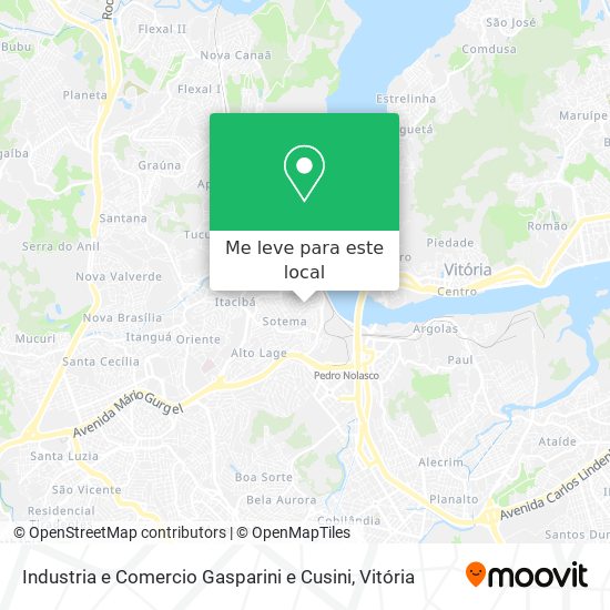 Industria e Comercio Gasparini e Cusini mapa