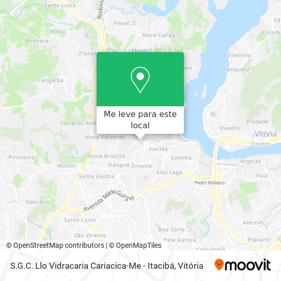 S.G.C. Llo Vidracaria Cariacica-Me - Itacibá mapa