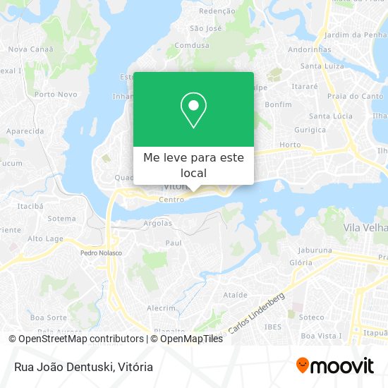 Rua João Dentuski mapa