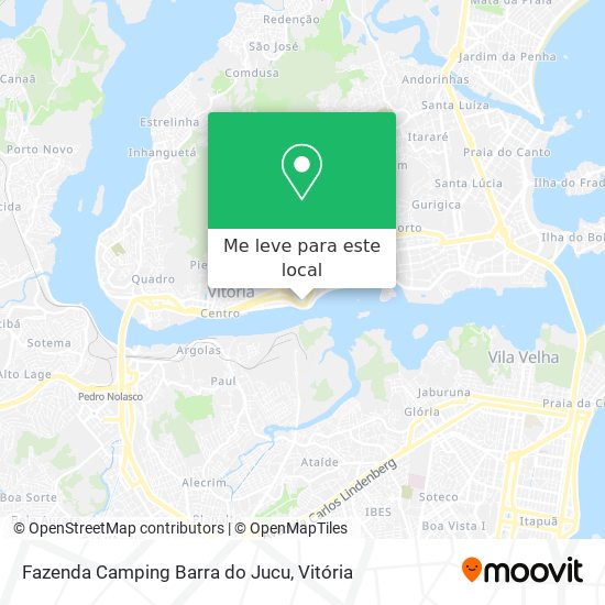 Fazenda Camping Barra do Jucu mapa
