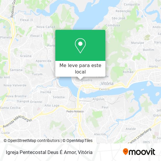 Igreja Pentecostal Deus É Amor mapa