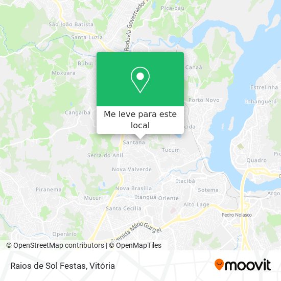 Raios de Sol Festas mapa