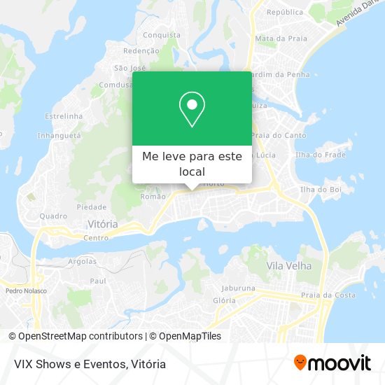 VIX Shows e Eventos mapa