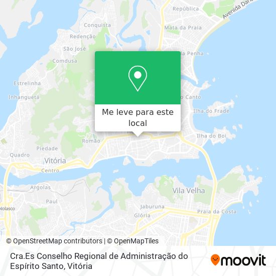 Cra.Es Conselho Regional de Administração do Espírito Santo mapa