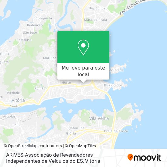 ARIVES-Associação de Revendedores Independentes de Veículos do ES mapa