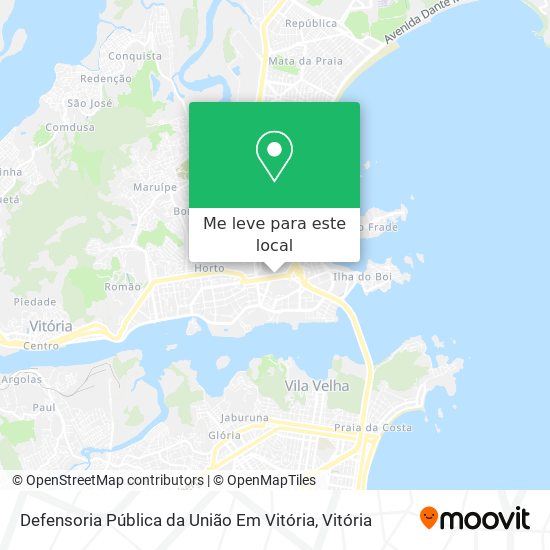 Defensoria Pública da União Em Vitória mapa