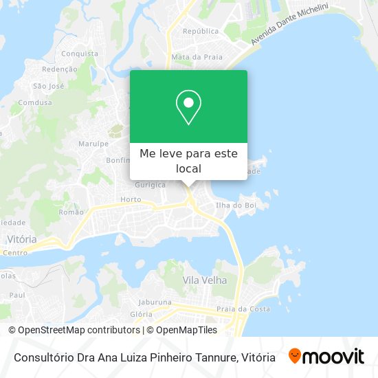 Consultório Dra Ana Luiza Pinheiro Tannure mapa