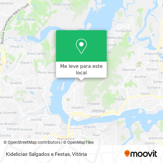 Kidelicias Salgados e Festas mapa