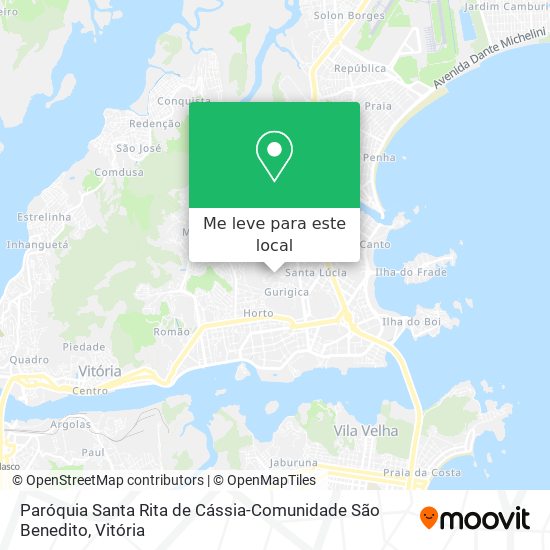 Paróquia Santa Rita de Cássia-Comunidade São Benedito mapa