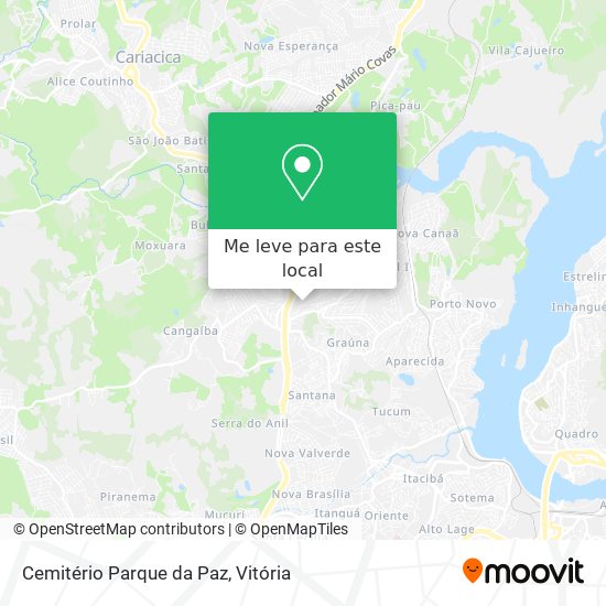 Cemitério Parque da Paz mapa