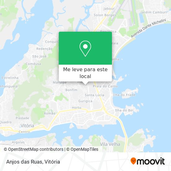 Anjos das Ruas mapa