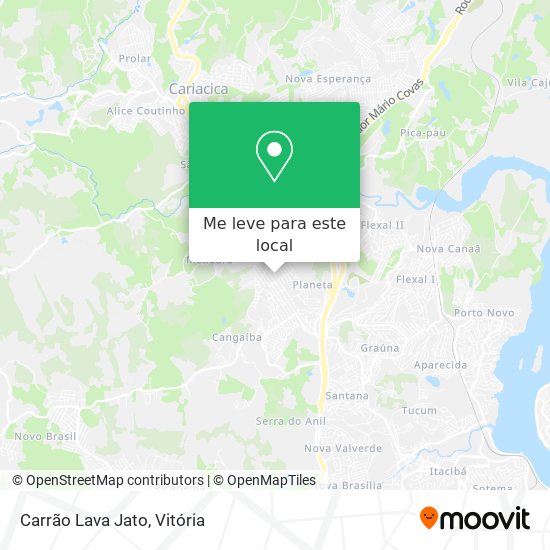 Carrão Lava Jato mapa