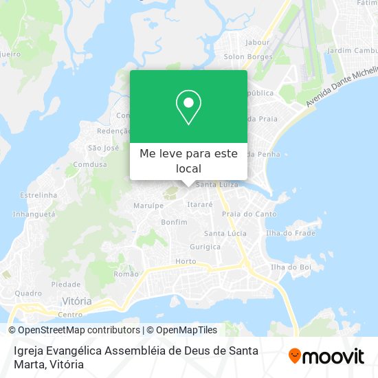 Igreja Evangélica Assembléia de Deus de Santa Marta mapa