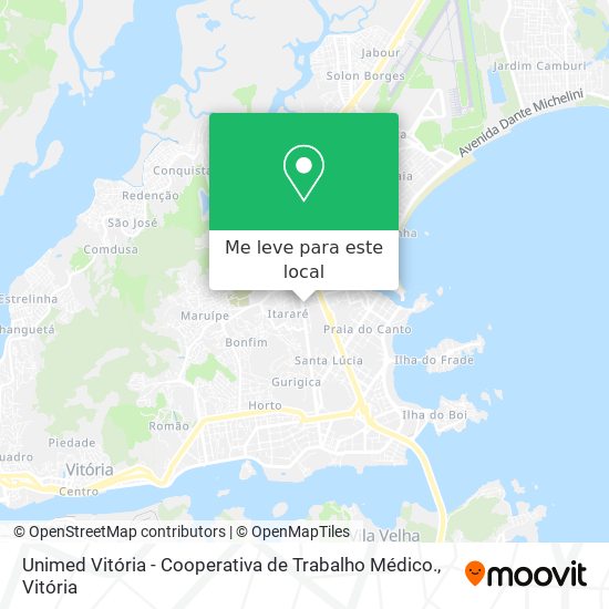 Unimed Vitória - Cooperativa de Trabalho Médico. mapa