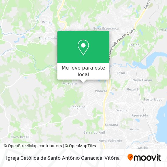 Igreja Católica de Santo Antônio Cariacica mapa