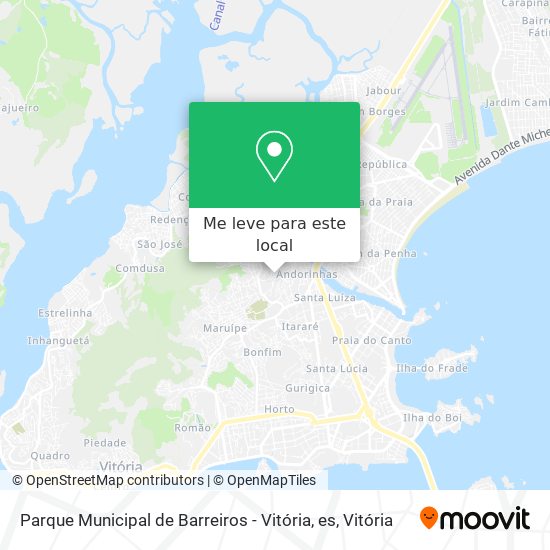 Parque Municipal de Barreiros - Vitória, es mapa