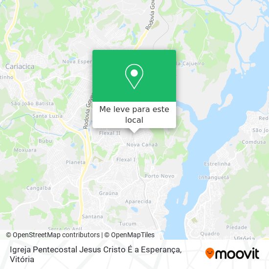 Igreja Pentecostal Jesus Cristo É a Esperança mapa